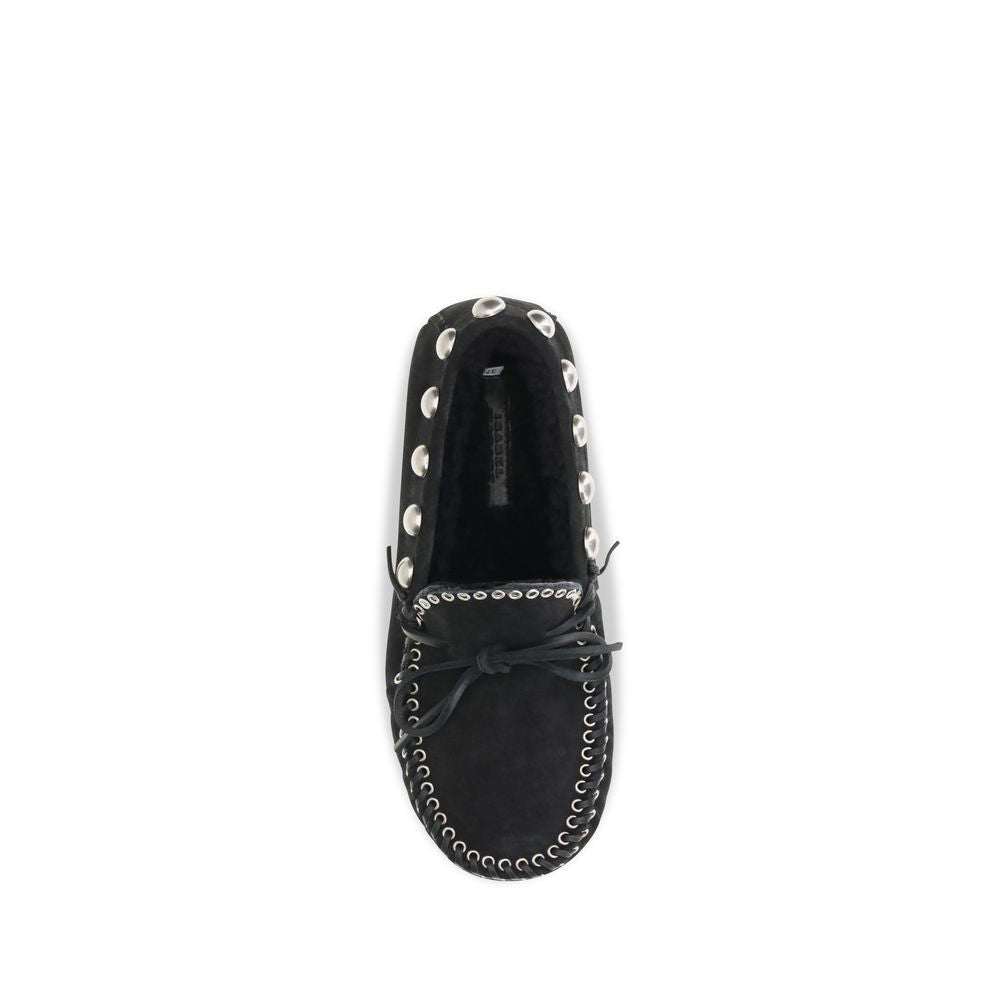 Black Calf Leather Bos Taurus Slip-On Loafers