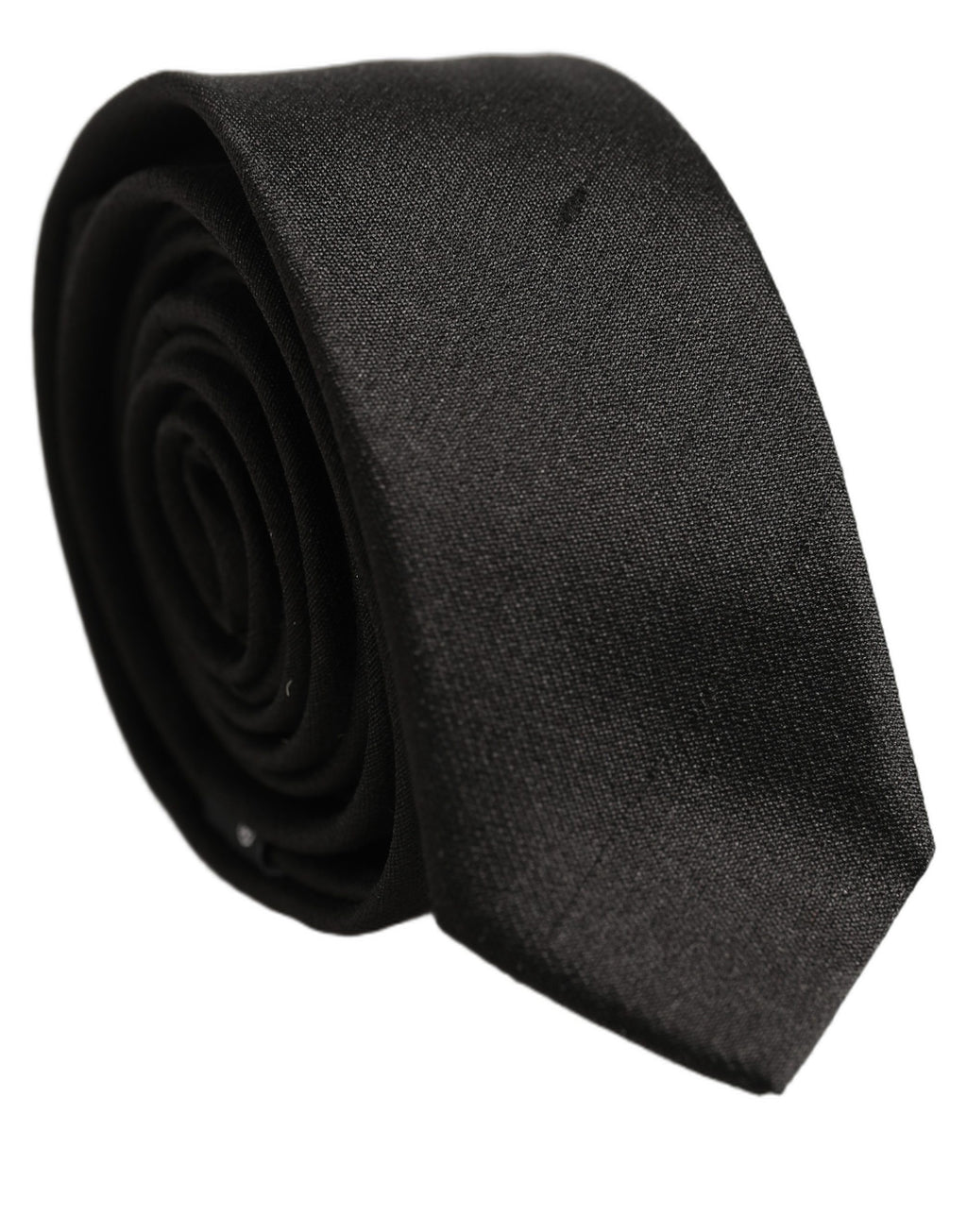 Black Satin Textured Adjustable Necktie Men Accessory Tie