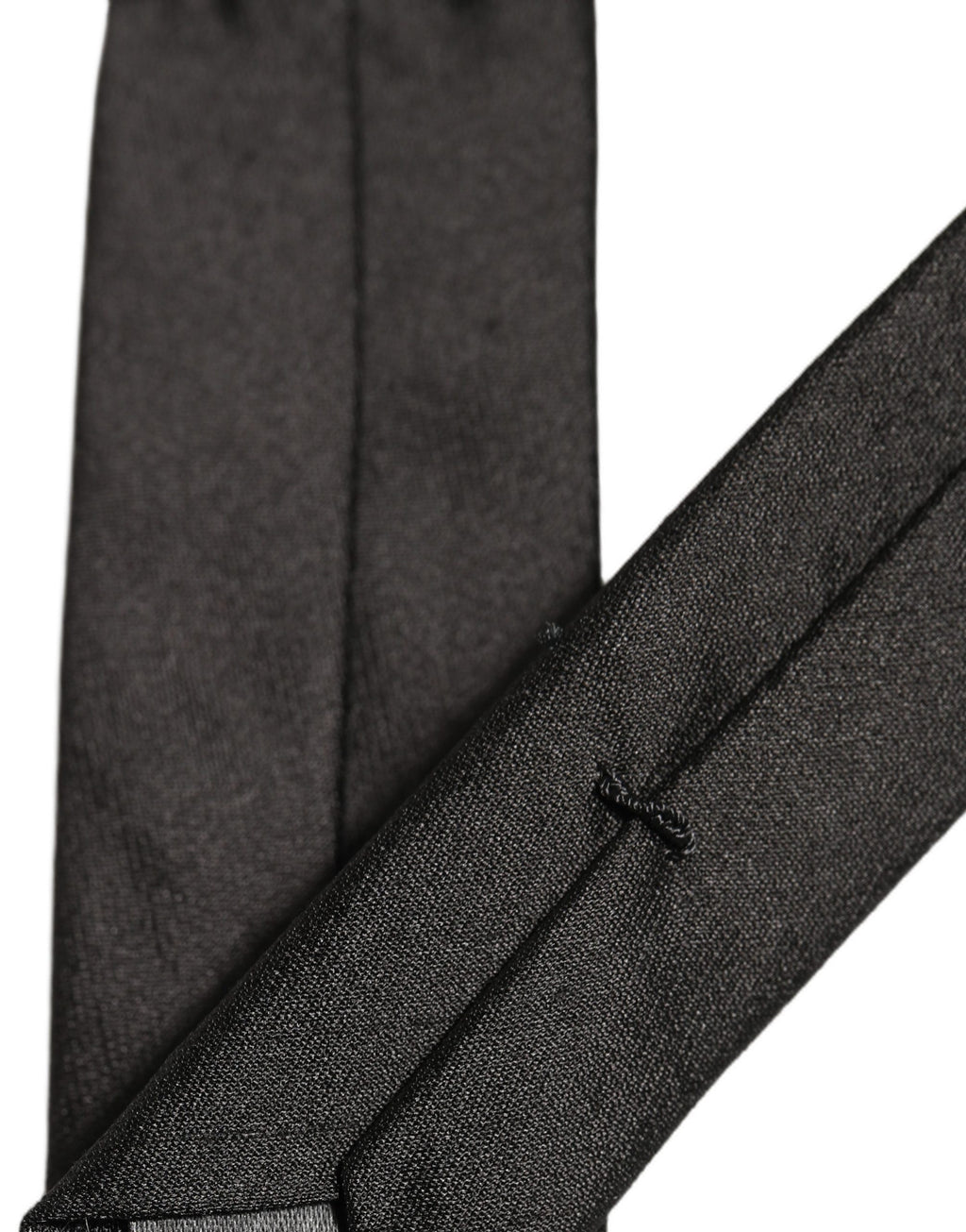Black Satin Textured Adjustable Necktie Men Accessory Tie