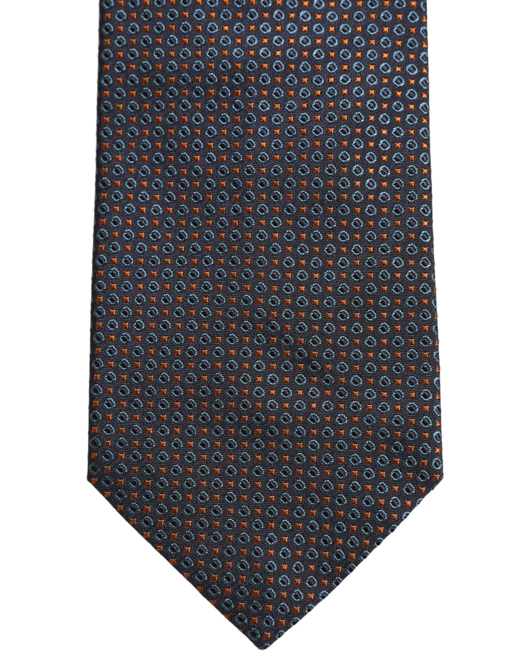 Dark Blue Geometric Silk Adjustable Necktie Accessory Tie