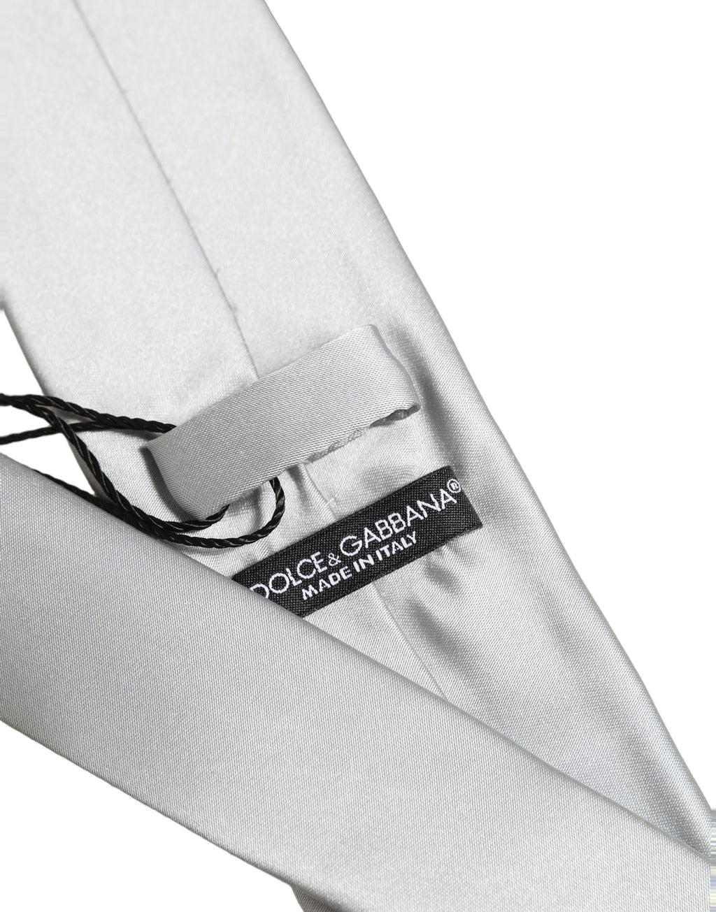 Gray Satin 100% Silk Adjustable Tied Men Necktie Tie