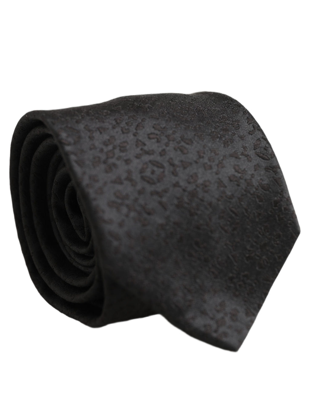 Black Jacquard Silk Adjustable Necktie Men Accessory Tie