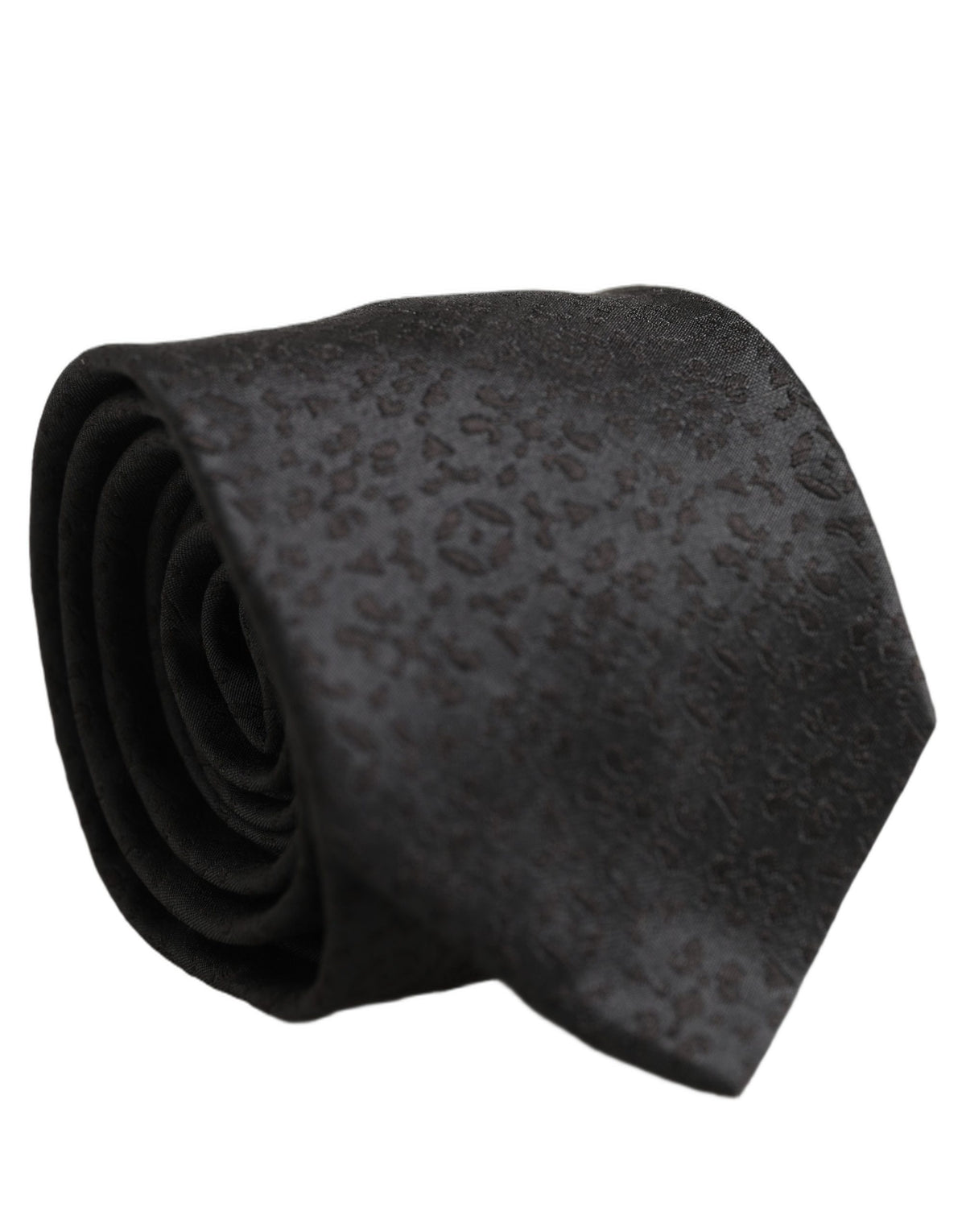 Black Jacquard Silk Adjustable Necktie Men Accessory Tie