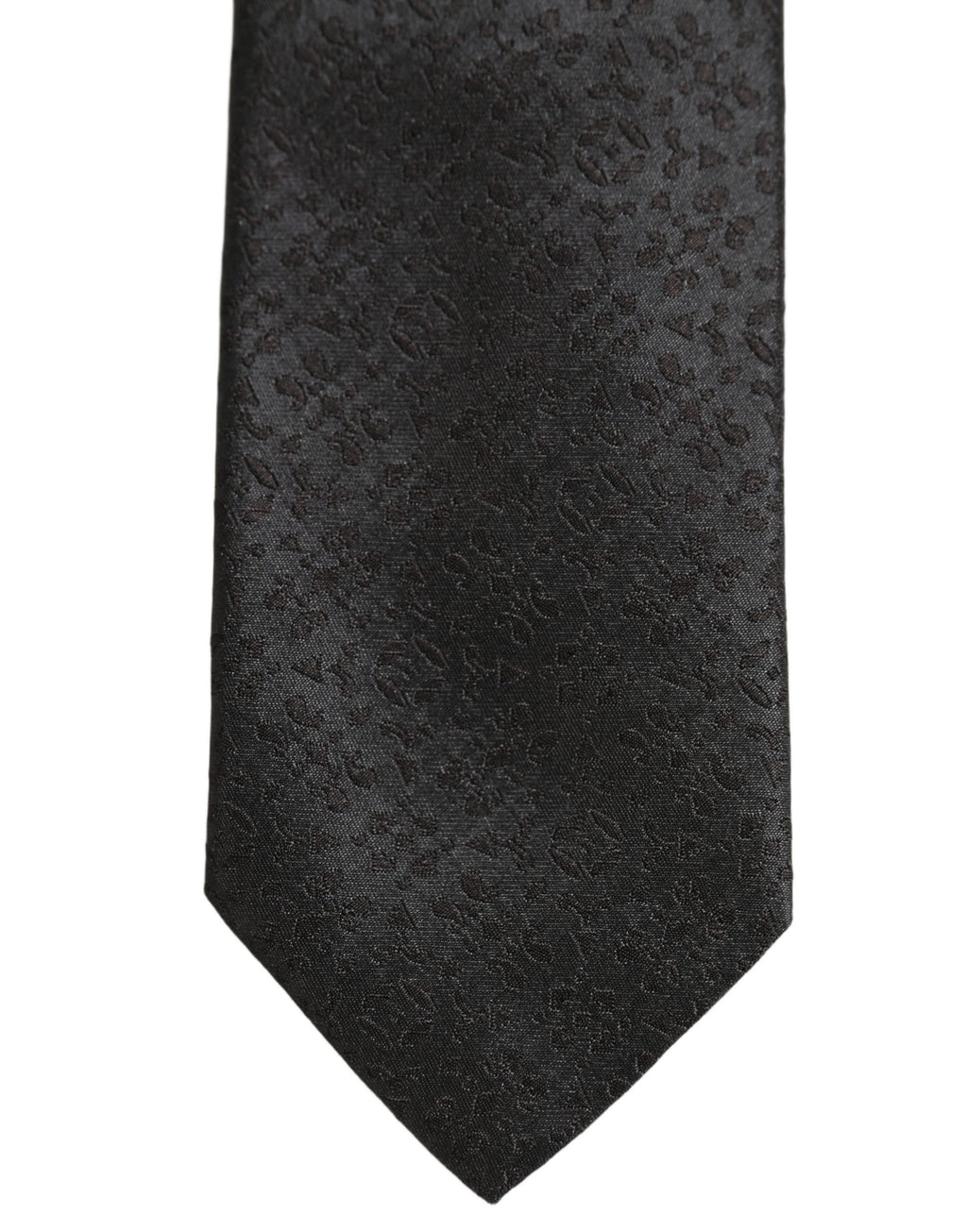 Black Jacquard Silk Adjustable Necktie Men Accessory Tie