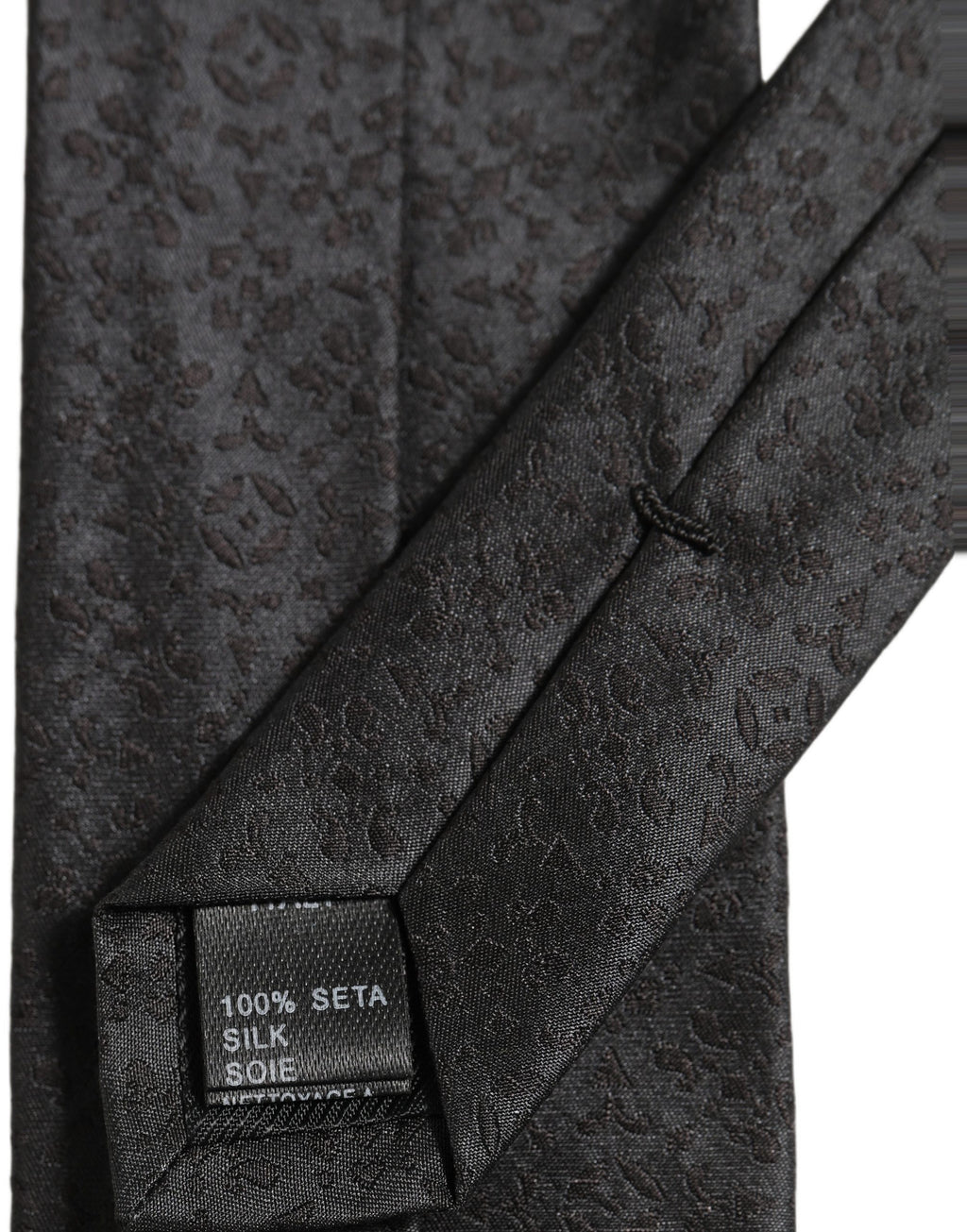 Black Jacquard Silk Adjustable Necktie Men Accessory Tie