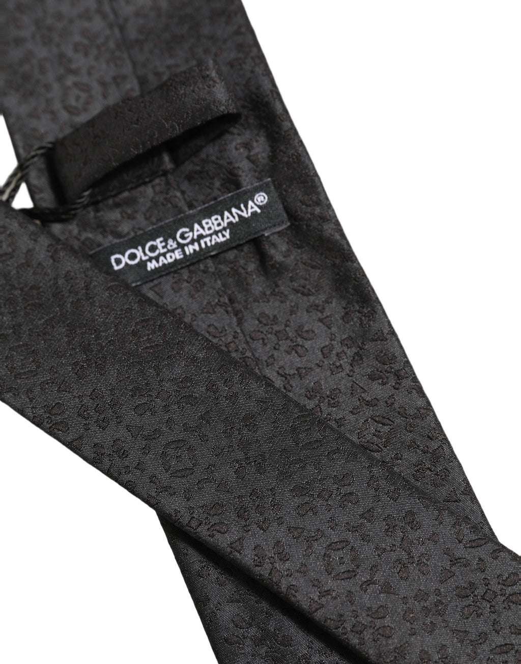 Black Jacquard Silk Adjustable Necktie Men Accessory Tie