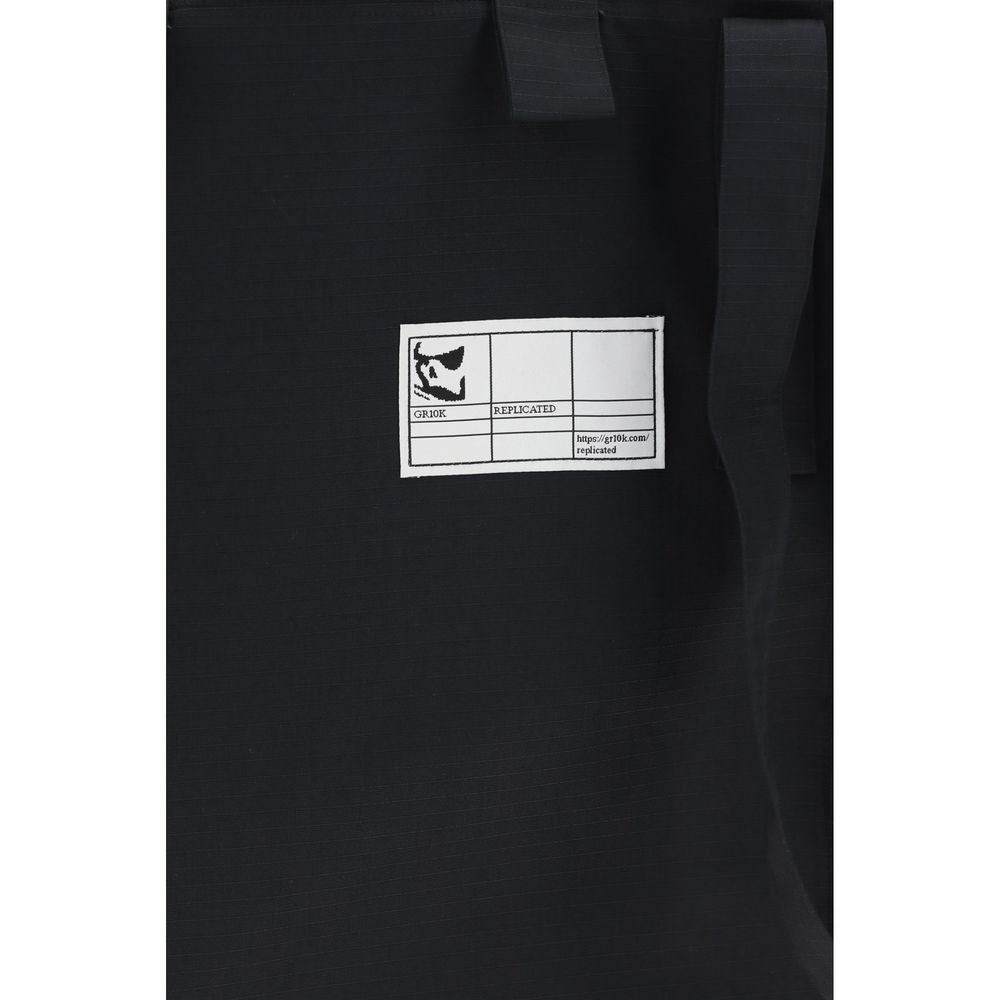 Black Polyester Shoulder Bag