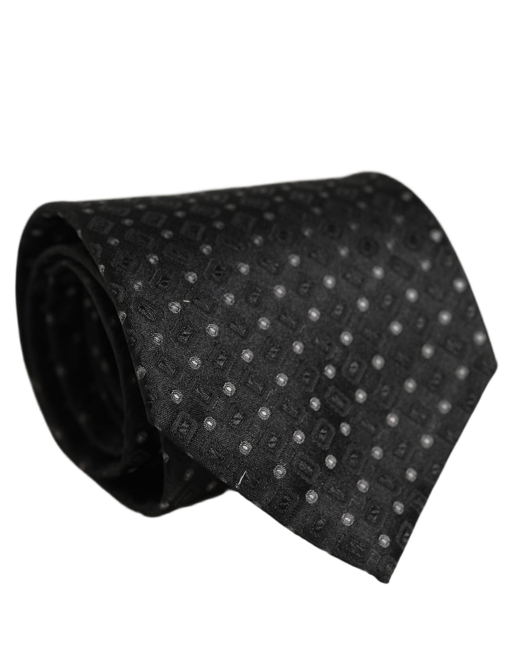 Black Jacquard Silk Adjustable Men Necktie Accessory Tie