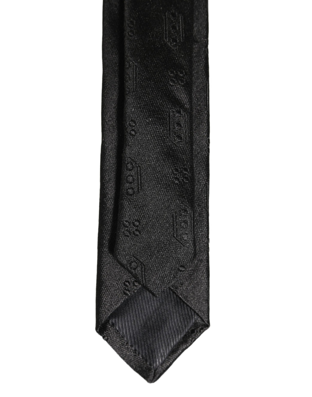 Black Silk Jacquard Adjustable Men Necktie Accessory Tie