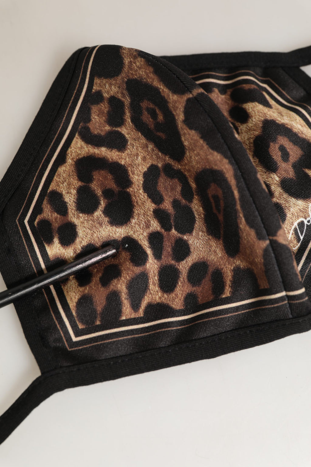 Brown Black Leopard Print Elastic Ear Strap Face Mask