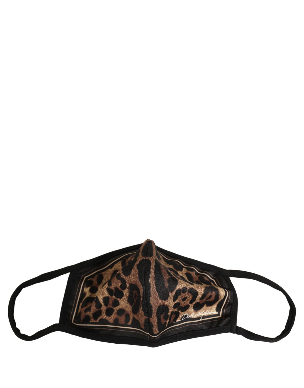 Brown Black Leopard Print Elastic Ear Strap Face Mask