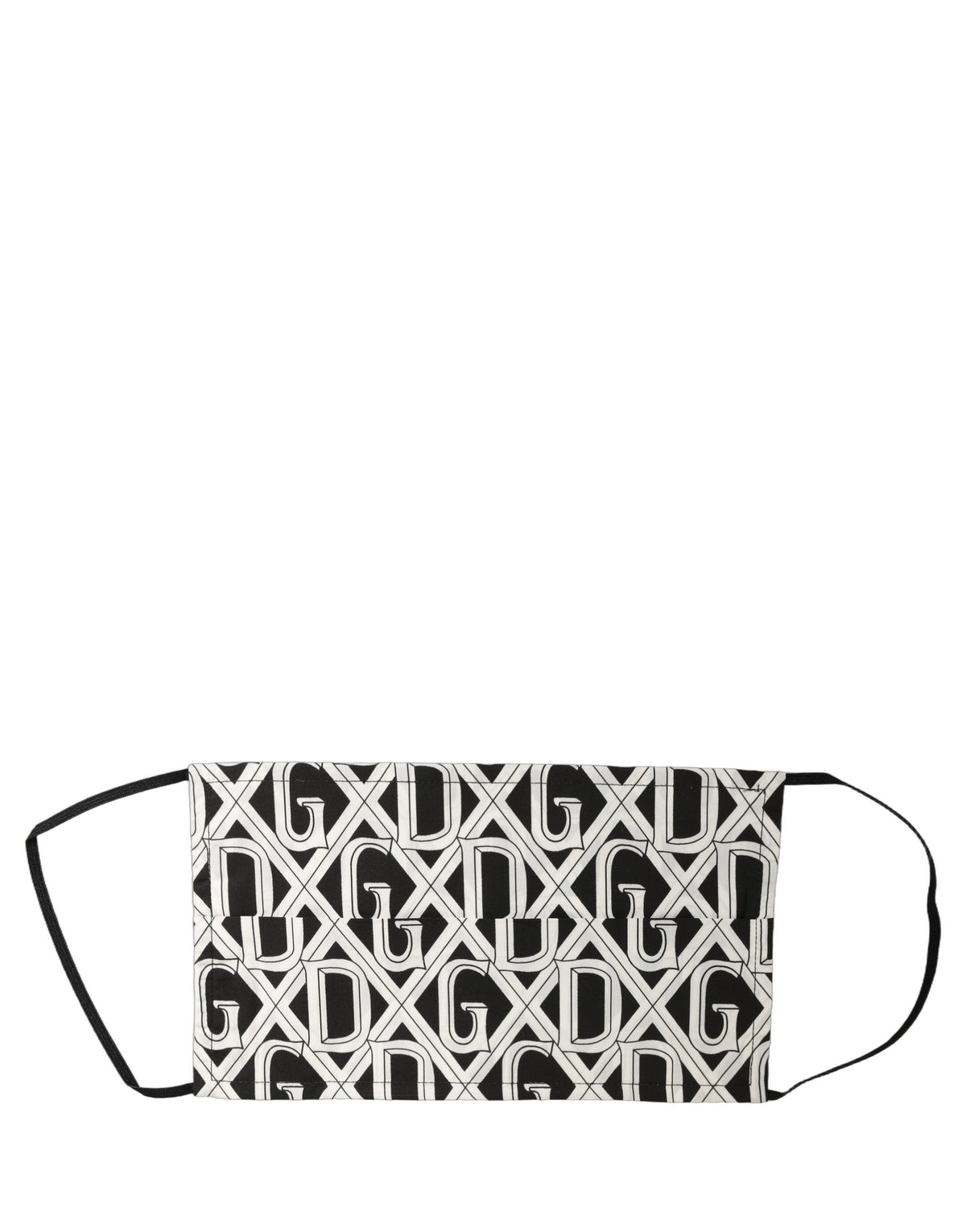 Black White DG Logo Monogram Elastic Ear Strap Face Mask