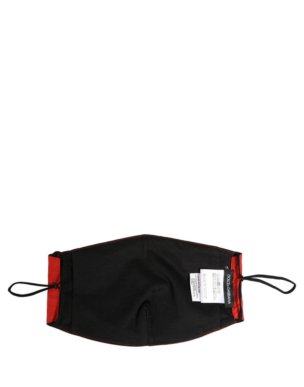 Men Black Carretto Print Elastic Ear Strap Face Mask