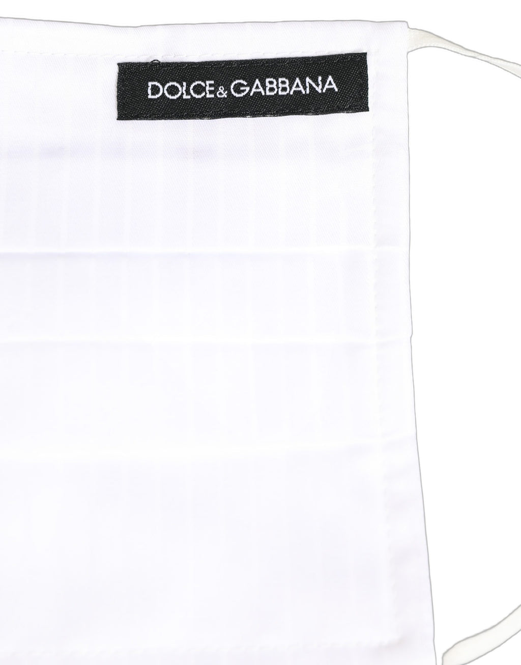 White 100% Cotton Pleated Elastic Ear Strap Face Mask