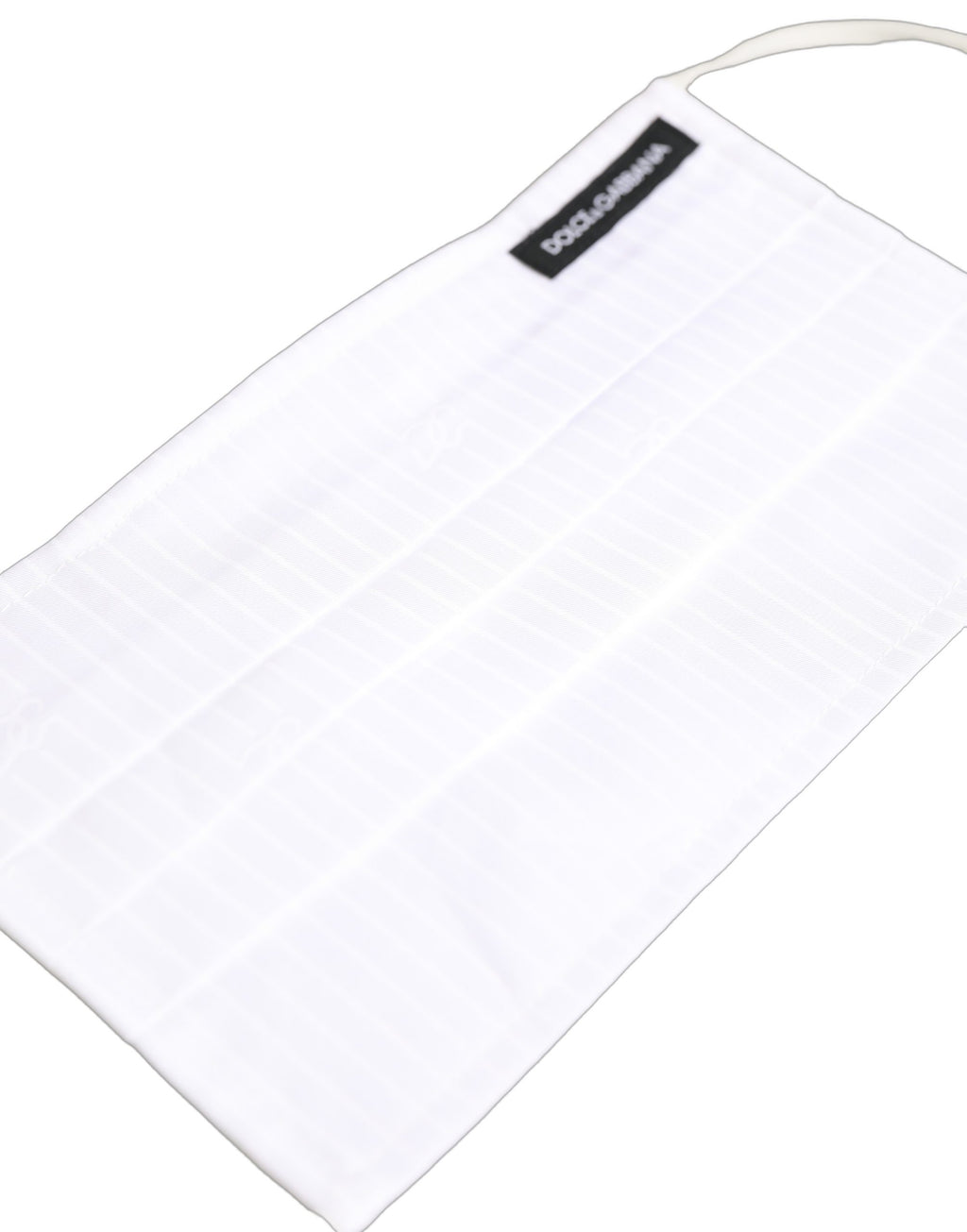 White 100% Cotton Pleated Elastic Ear Strap Face Mask