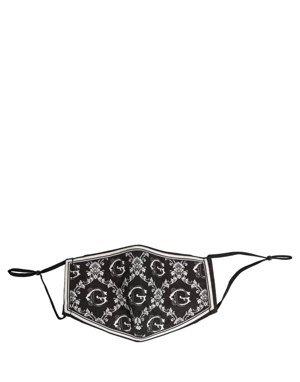 Black White Logo Baroque Elastic Ear Strap Face Mask