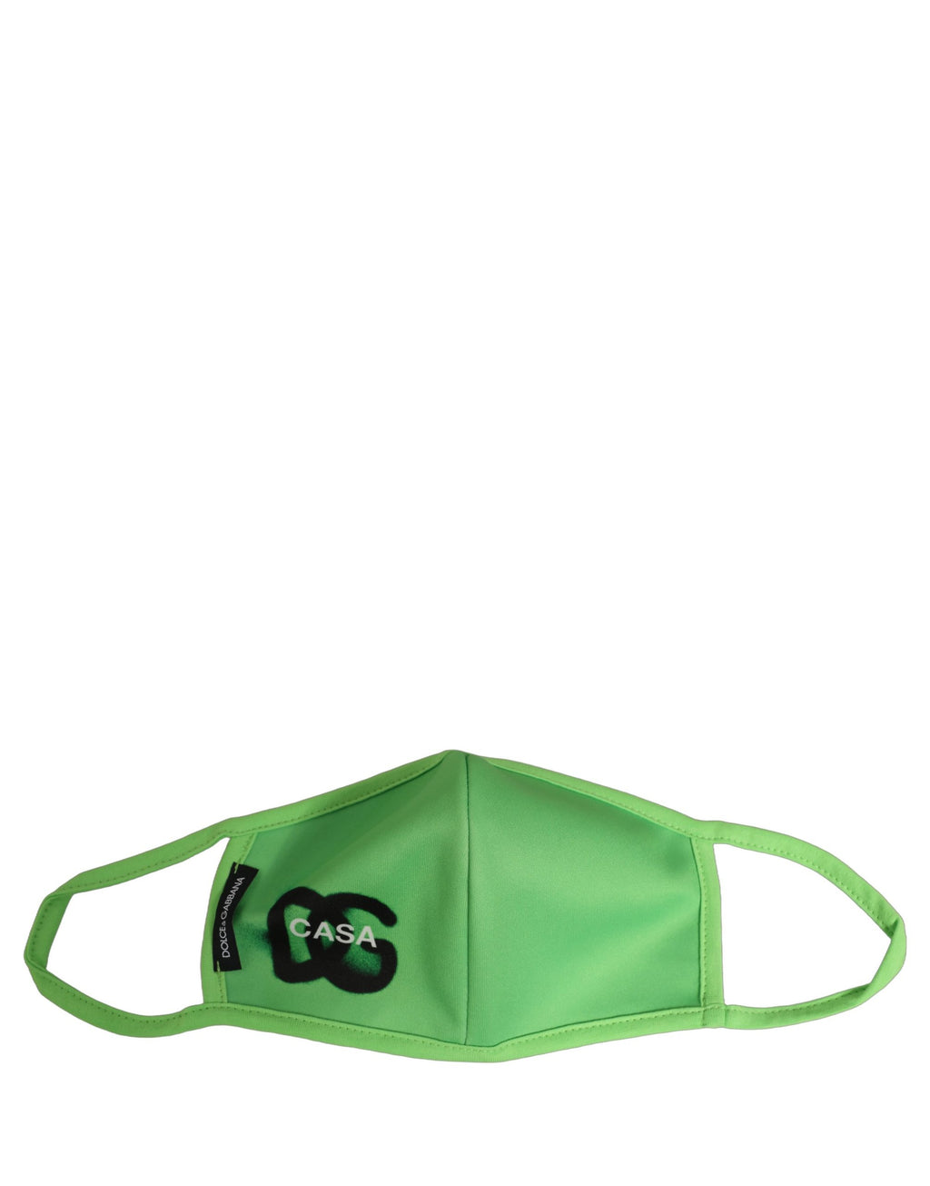 Green Polyester DG CASA Logo Elastic Ear Strap Face Mask