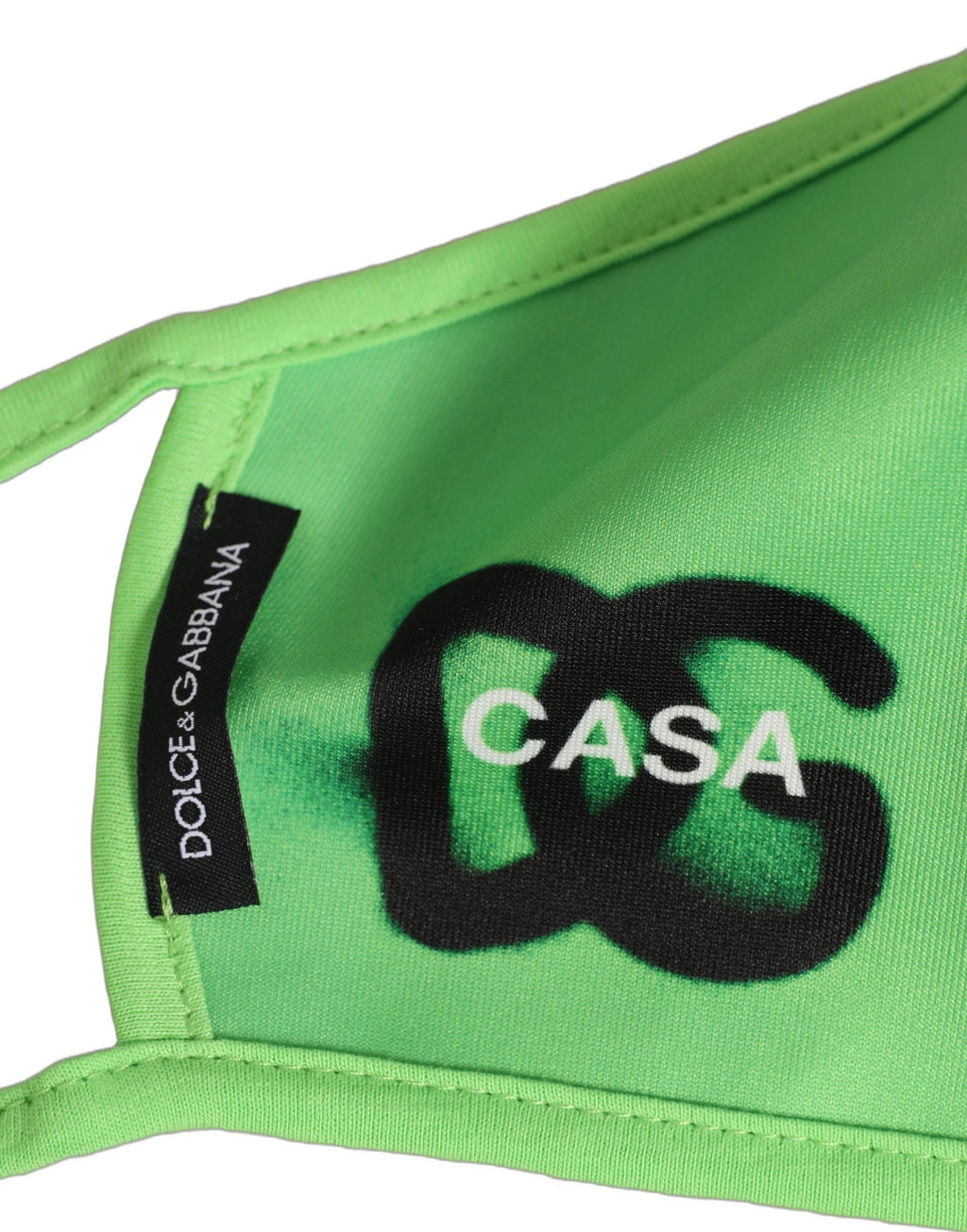 Green Polyester DG CASA Logo Elastic Ear Strap Face Mask