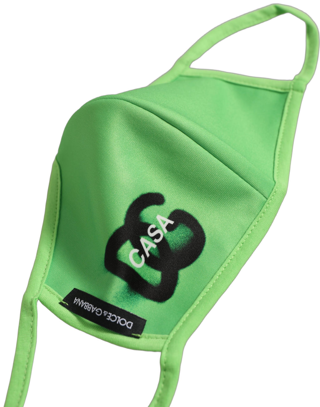Green Polyester DG CASA Logo Elastic Ear Strap Face Mask
