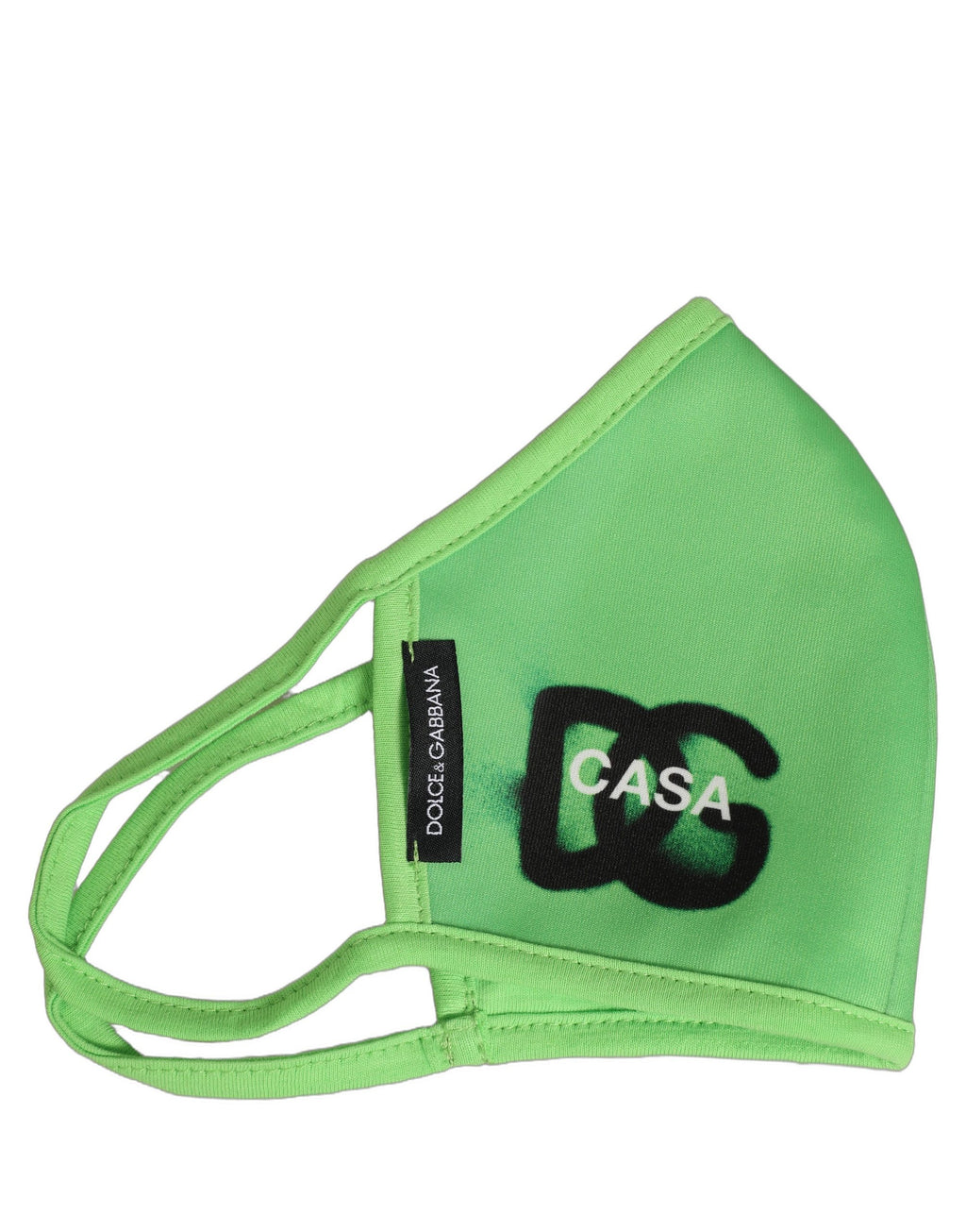 Green Polyester DG CASA Logo Elastic Ear Strap Face Mask