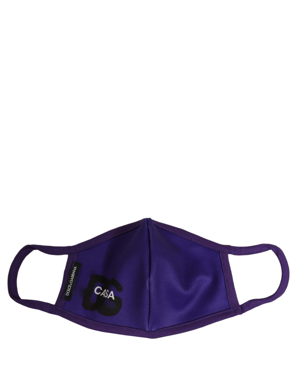 Purple Polyester DG CASA Logo Elastic Ear Strap Face Mask