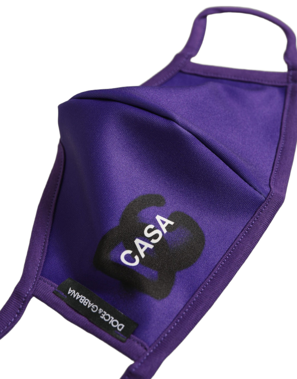 Purple Polyester DG CASA Logo Elastic Ear Strap Face Mask