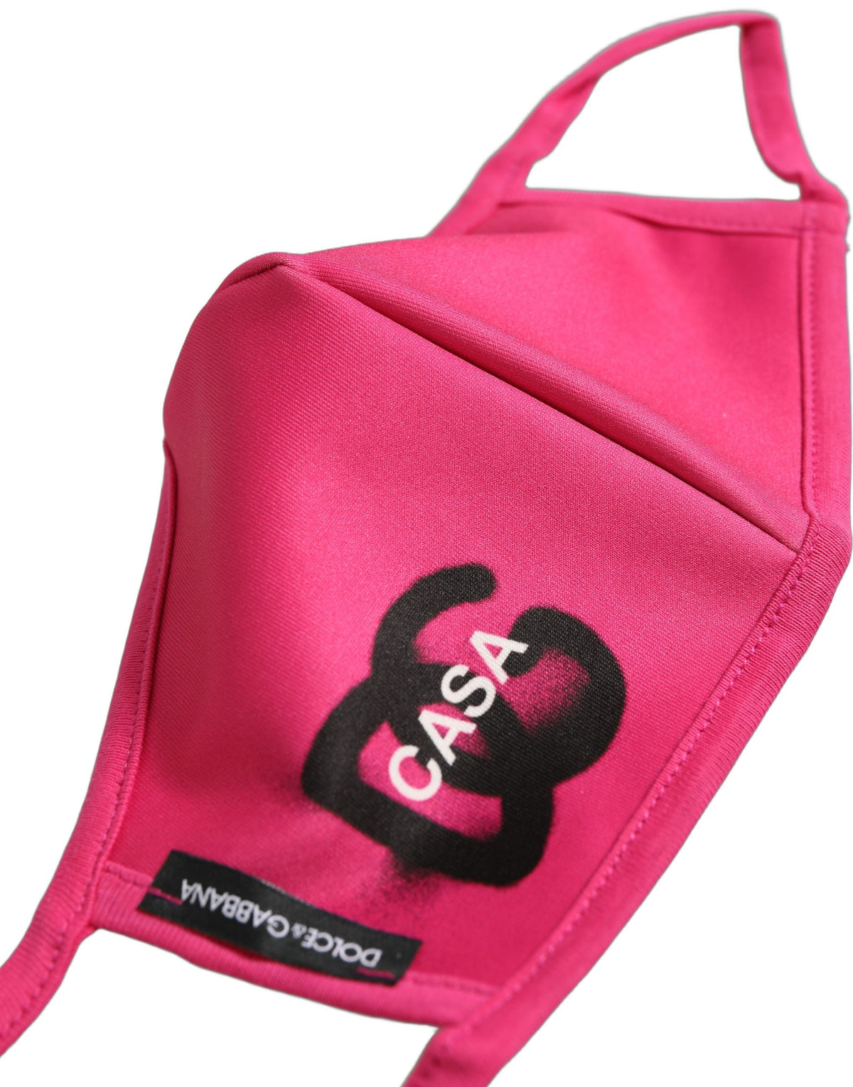 Pink Polyester DG CASA Logo Elastic Ear Strap Face Mask
