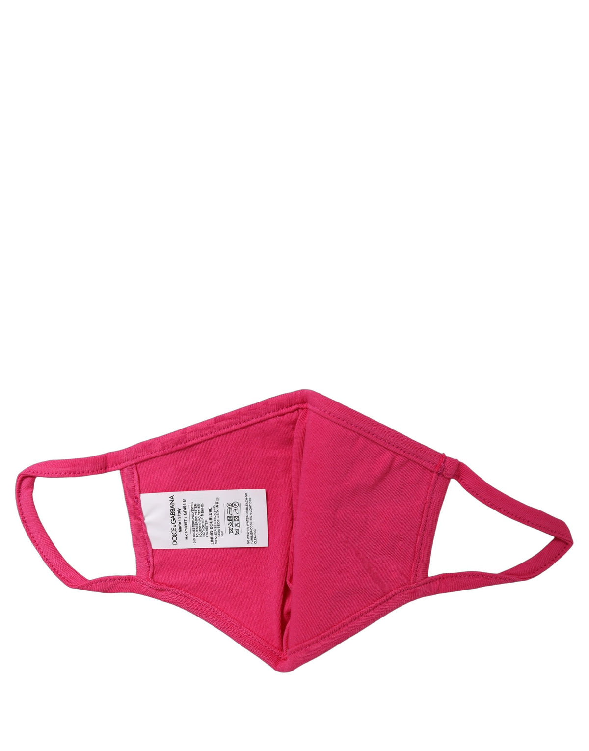 Pink Polyester DG CASA Logo Elastic Ear Strap Face Mask