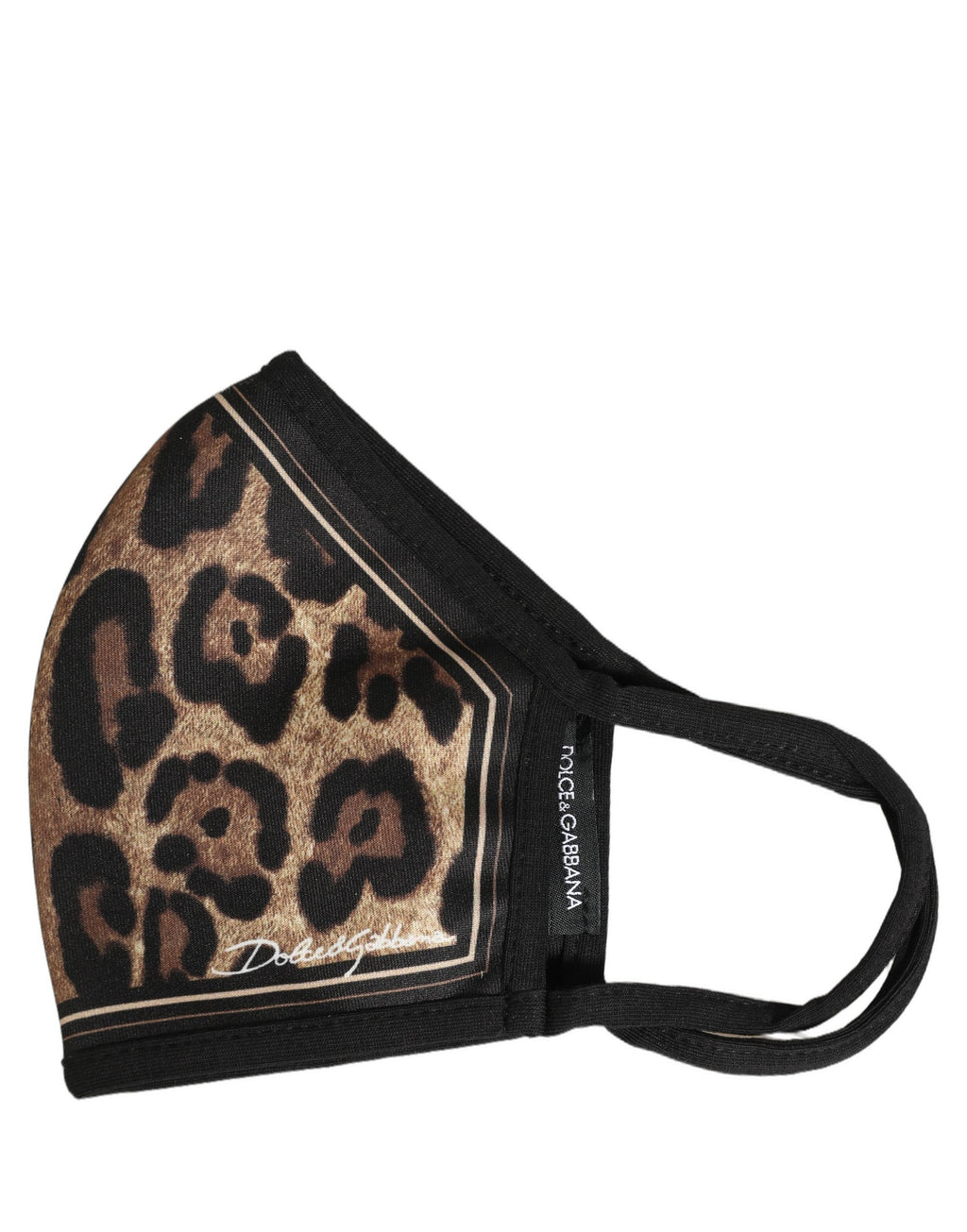 Brown Black Leopard Print Elastic Ear Strap Face Mask