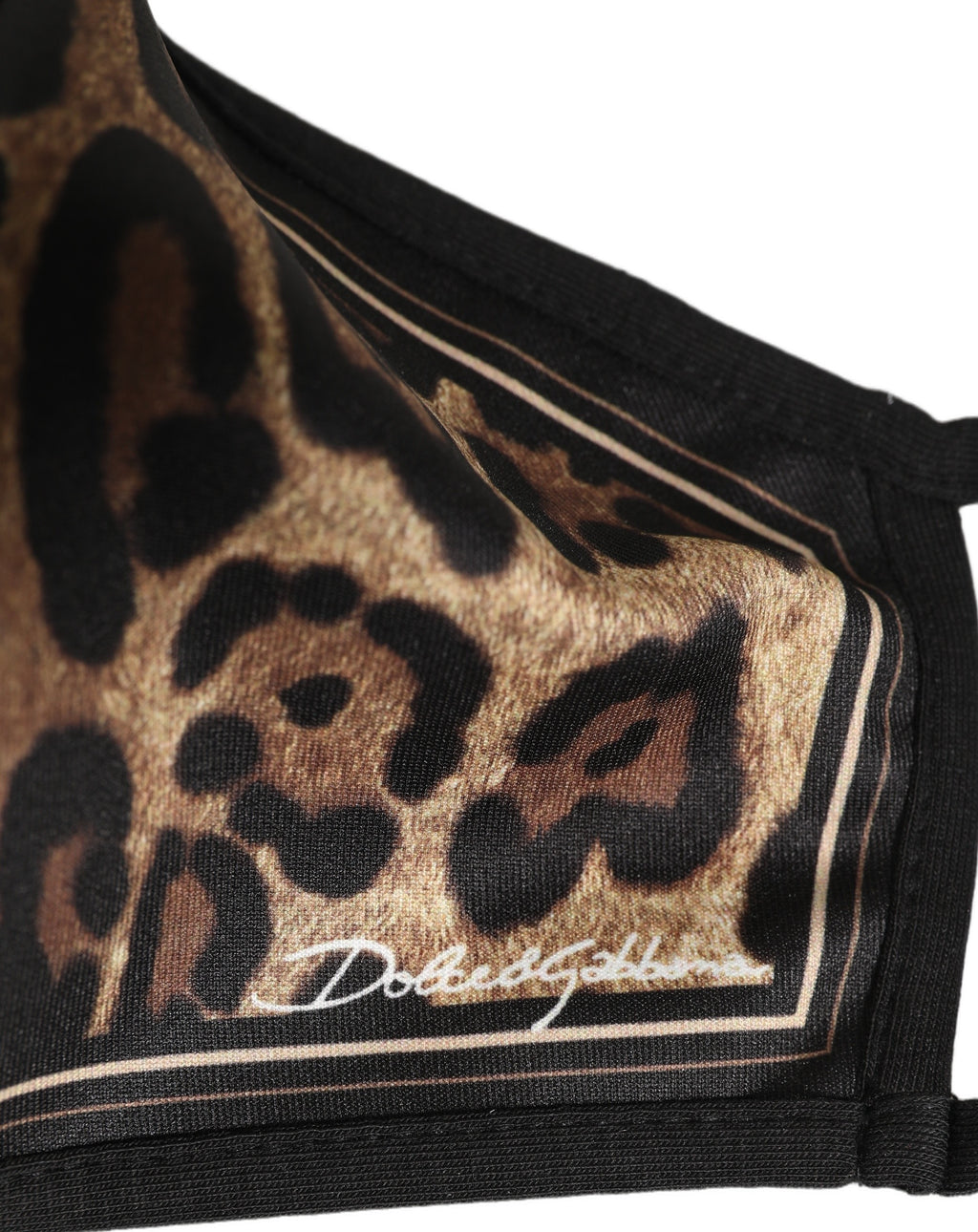 Brown Black Leopard Print Elastic Ear Strap Face Mask