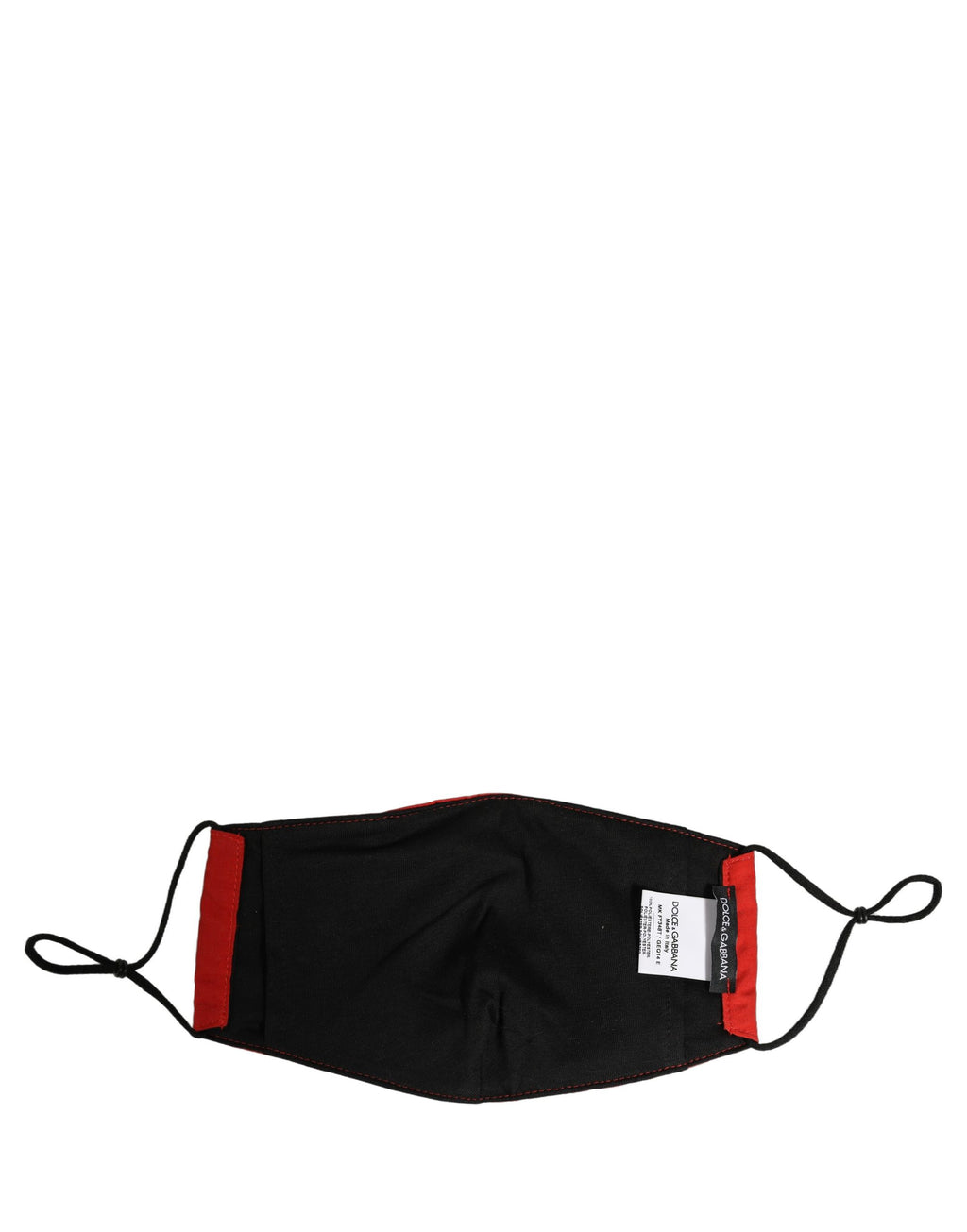 Men Black Carretto Print Elastic Ear Strap Face Mask