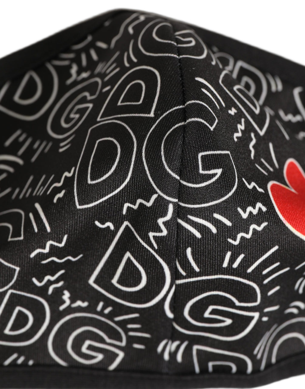 Black Heart DG Logo Monogram Elastic Ear Strap Face Mask
