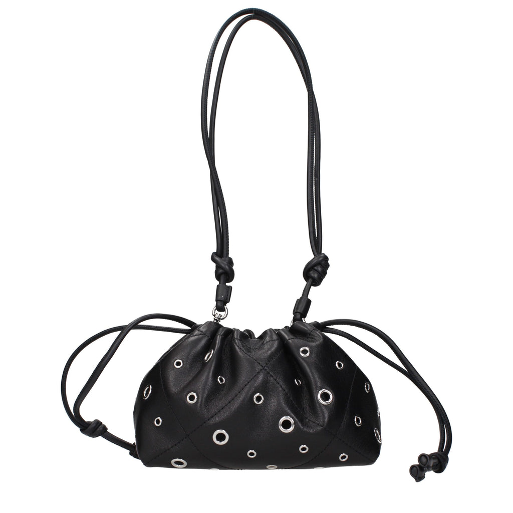 Black Leather Shoulder Bag