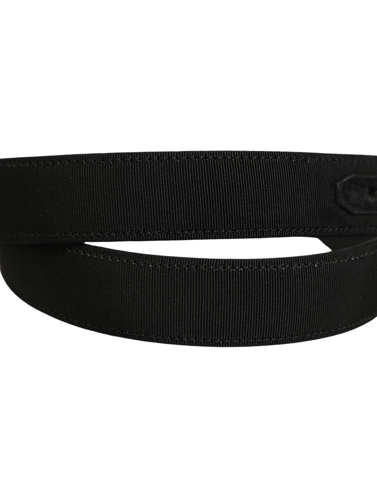 Black Classic Leather Silver Tone Buckle Belt