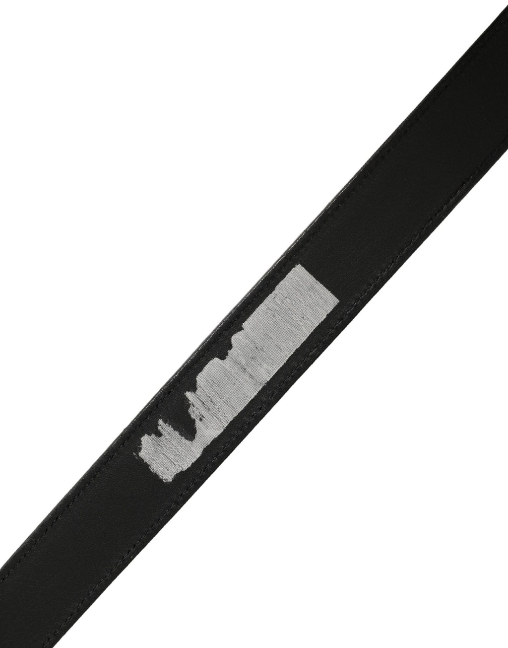 Black Classic Leather Silver Tone Buckle Belt
