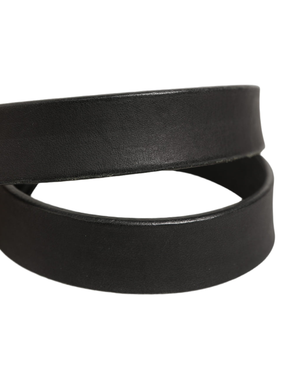 Black Leather Antique Finish Buckle Belt
