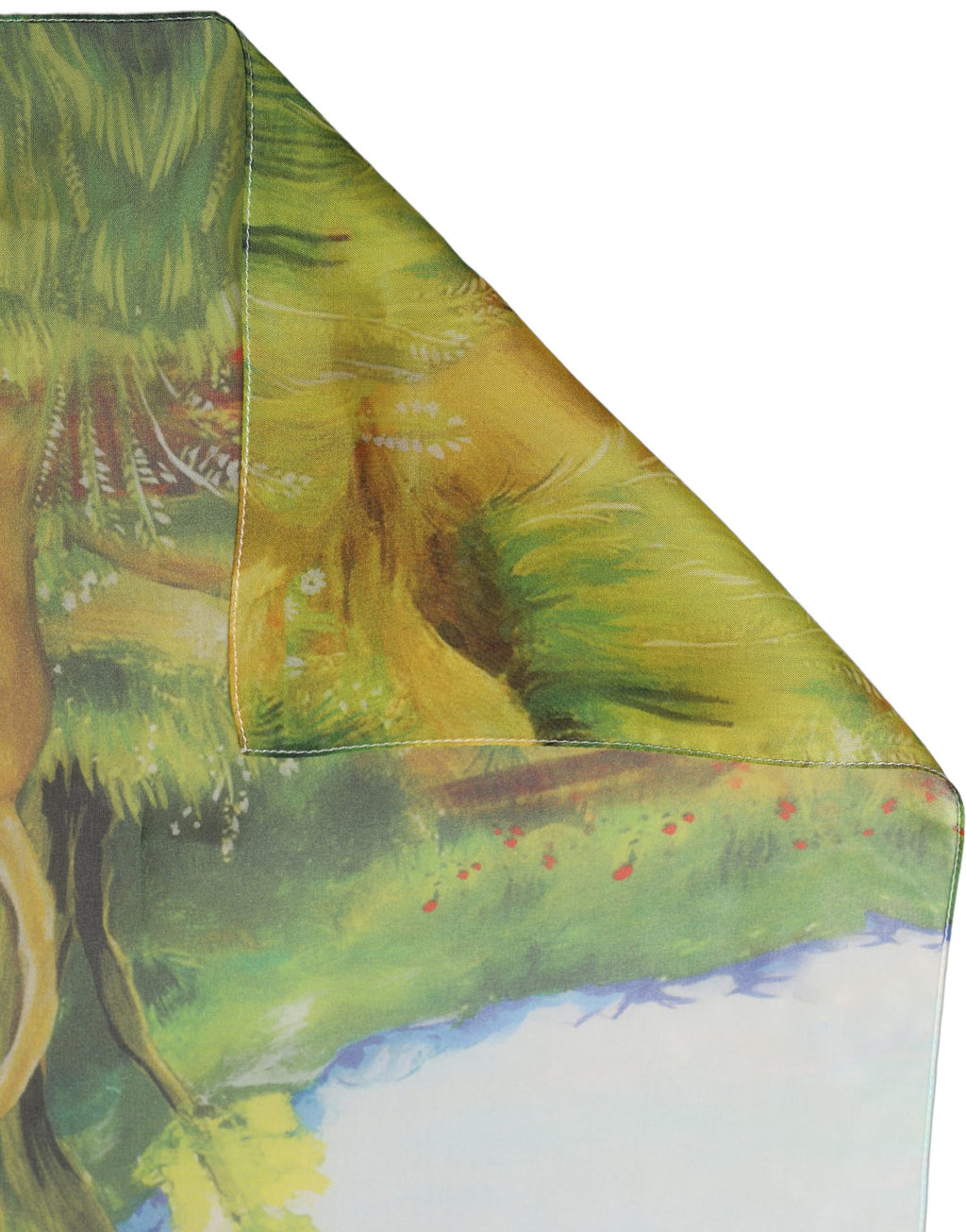 Light Blue Silk Landscape Foulard Scarf