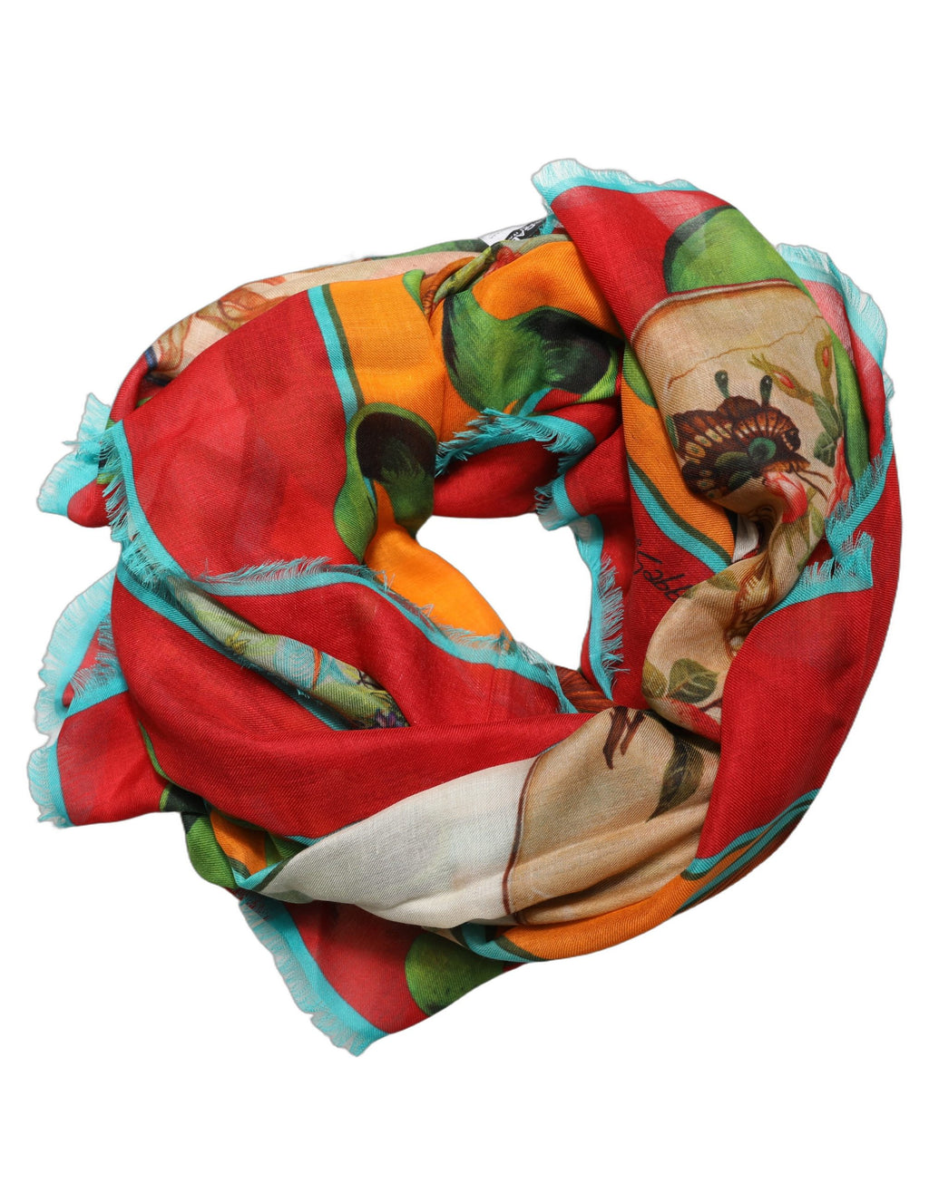 Multicolor Marco Polo Motifs Shawl Scarf