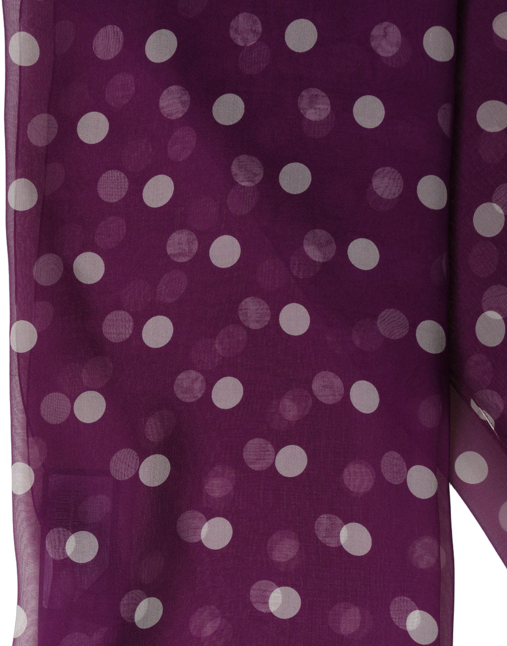 Purple White Polka Dot Square Foulard Scarf