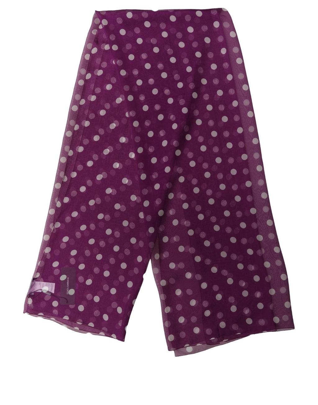 Purple White Polka Dot Shawl Stole Scarf