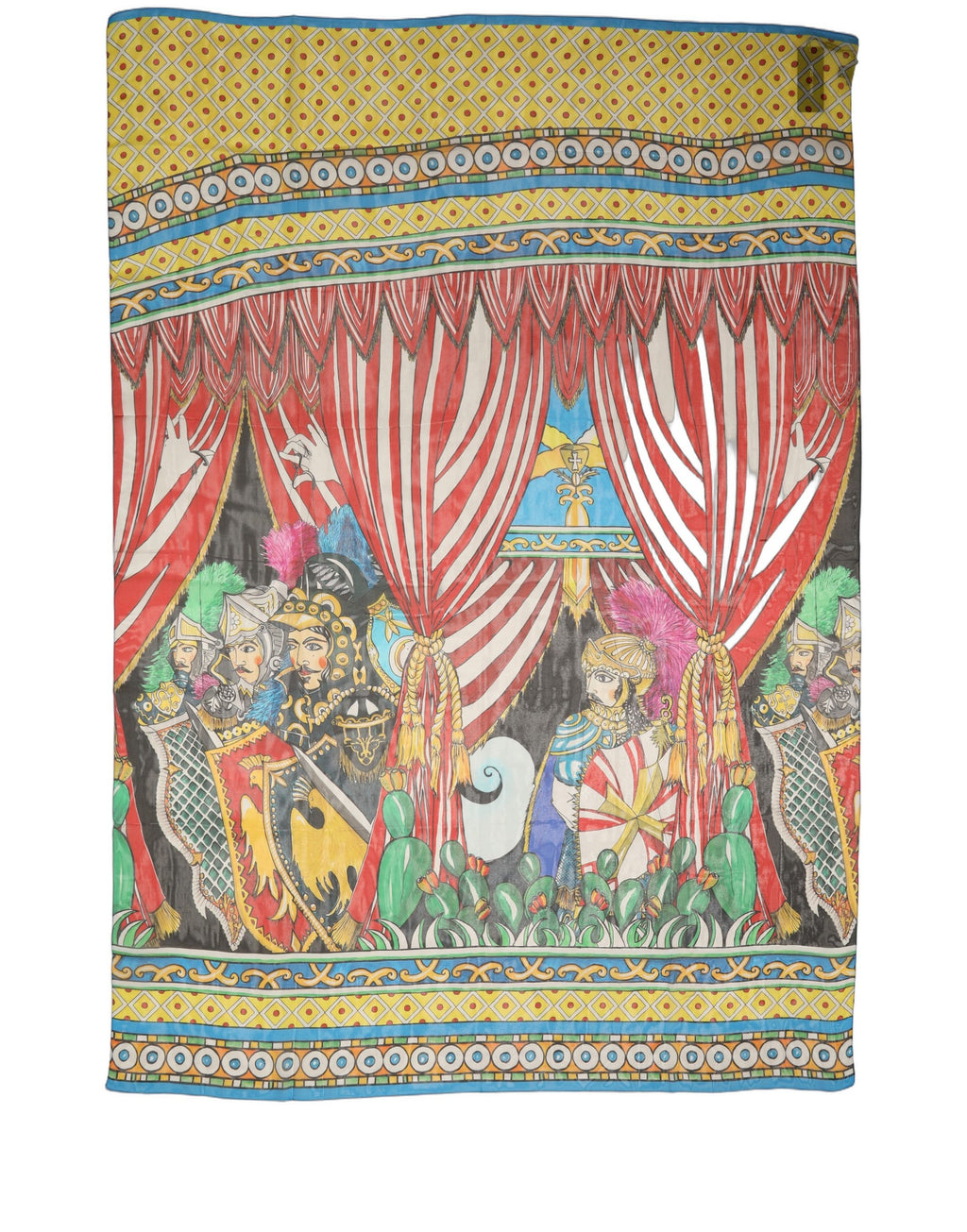 Multicolor Silk Printed Shawl Stole Scarf