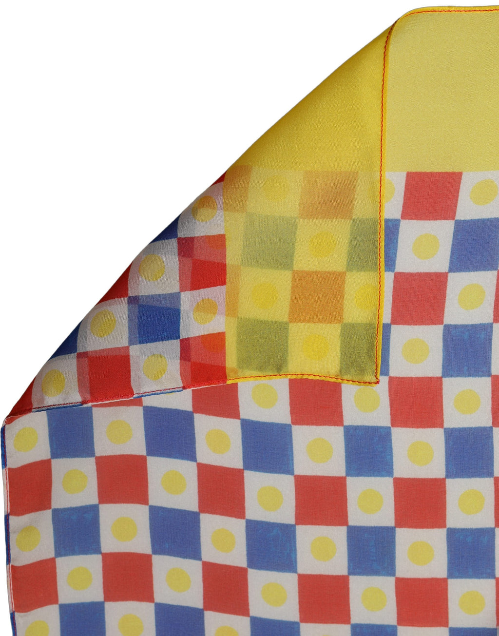 Multicolor Silk Carretto Foulard Scarf