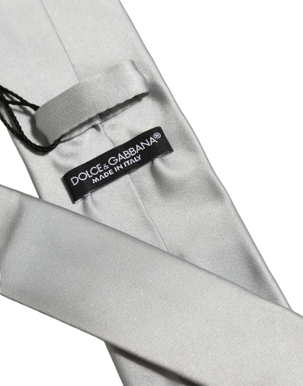 Gray Satin 100% Silk Adjustable Tied Men Necktie Tie