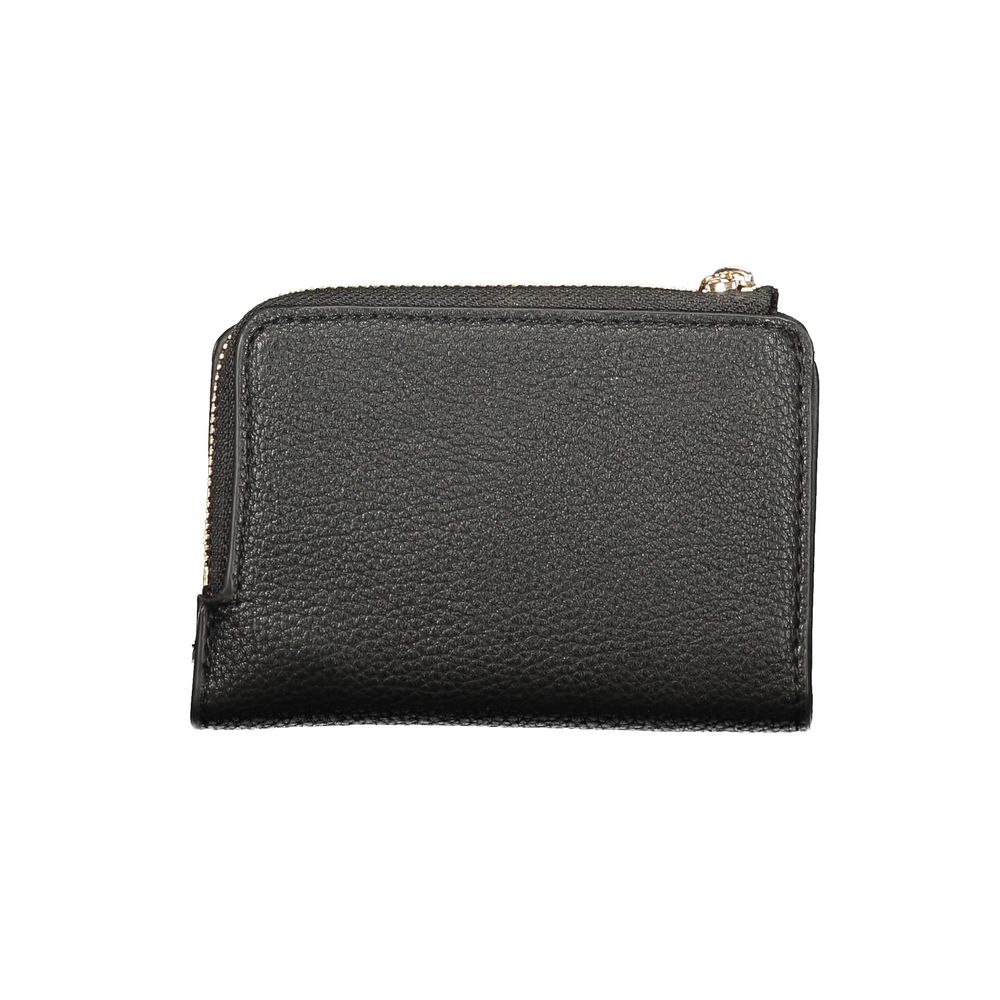 Black Polyurethane Womens Wallet