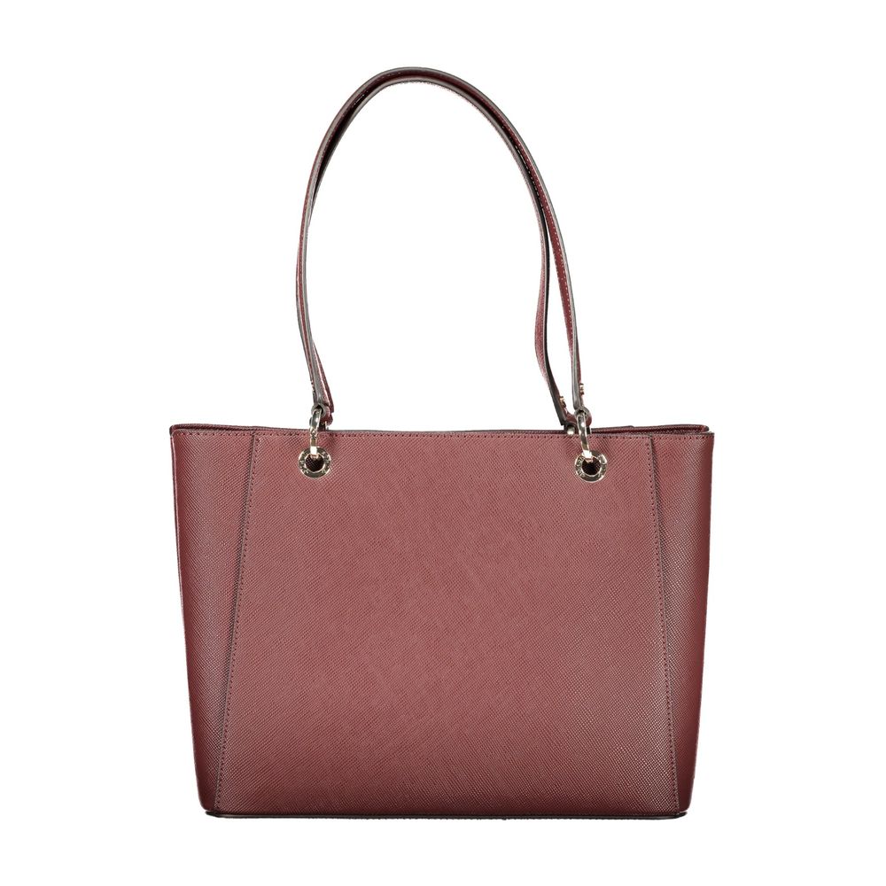 Brown Polyurethane Women's Bag