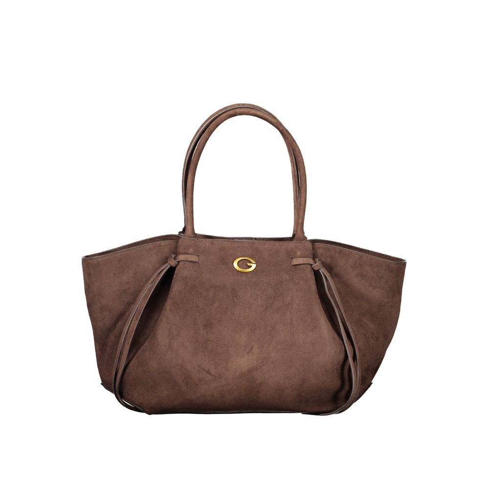 Brown Polyester Women Bag