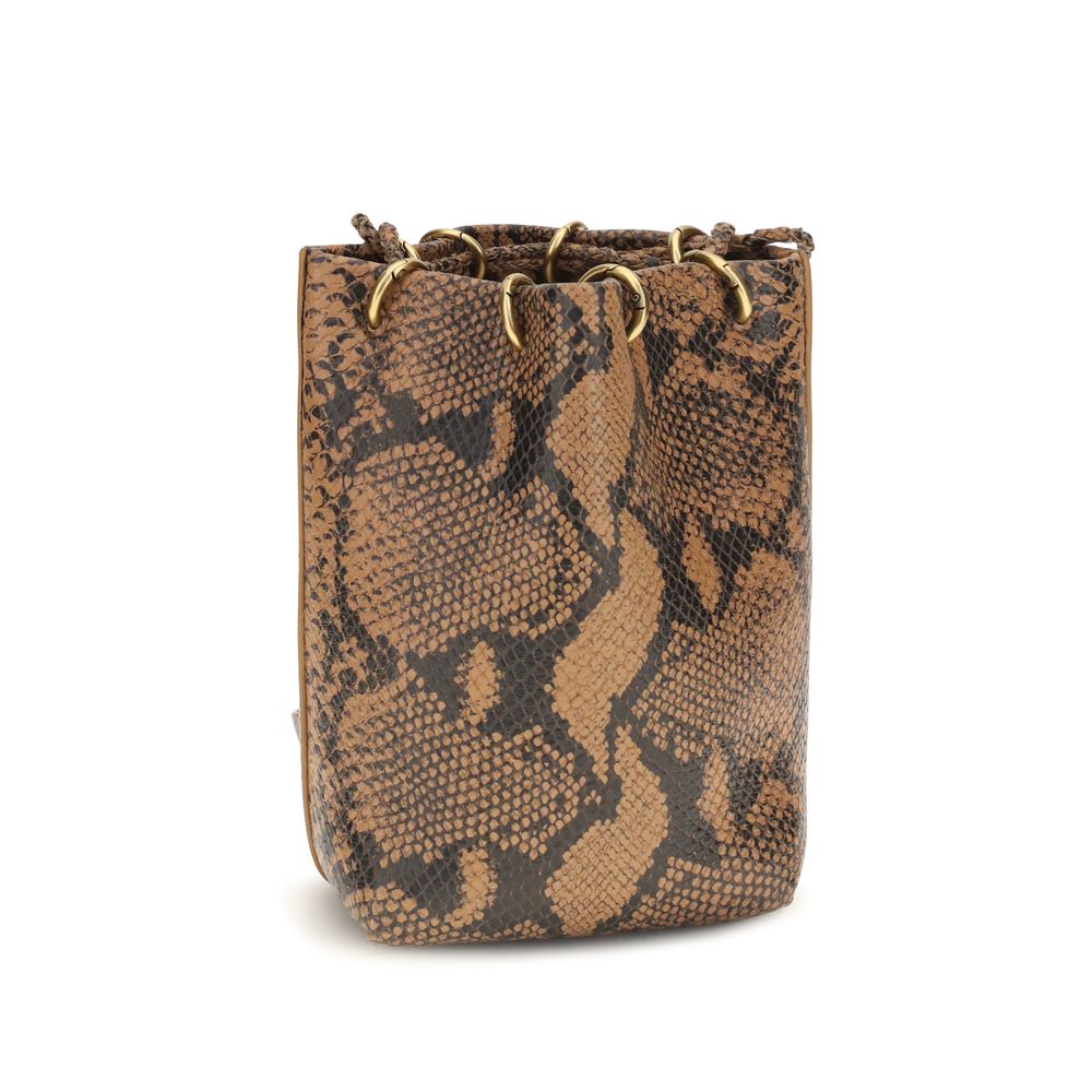 Brown Calf Leather Bos Taurus Backet Bag