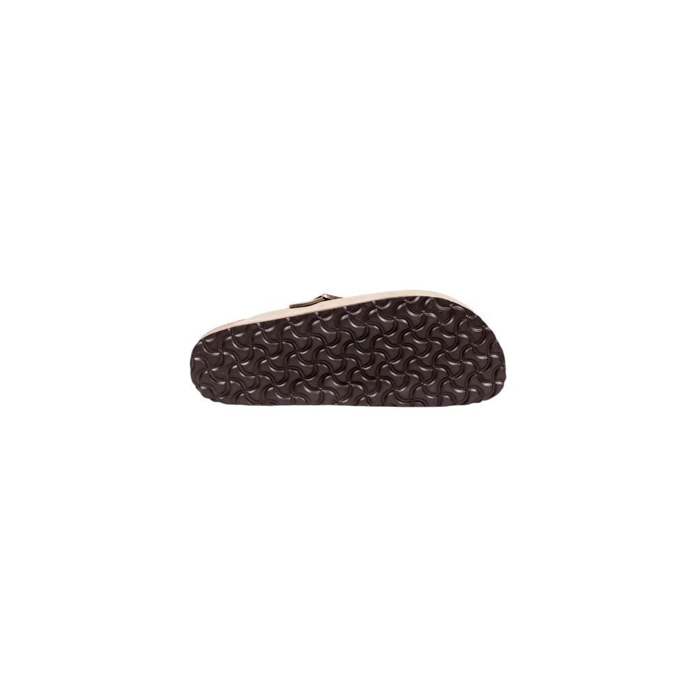 Beige Leather Clogs