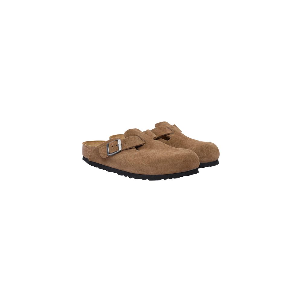 Brown Suede Leather Clogs