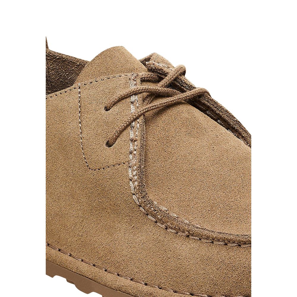 Beige Suede Leather Oxfords And Derbies